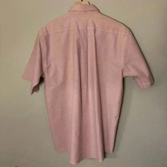 L.L. Bean Mens 100% Cotton Pink Chambray Dress Shirt Size 15.5 Wrinkle Resistant - Picture 6 of 10